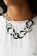 Capital Contour Black Necklace