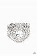 Understated Drama White Ring