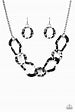 Capital Contour Black Necklace