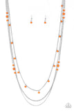 Laying The Groundwork - Orange Necklace #340