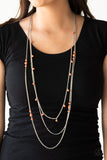 Laying The Groundwork - Orange Necklace #340