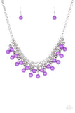 Friday Night Fringe - Purple Necklace #381