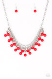 Friday Night Fringe - Red Necklace #382