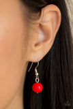 Friday Night Fringe - Red Necklace #382