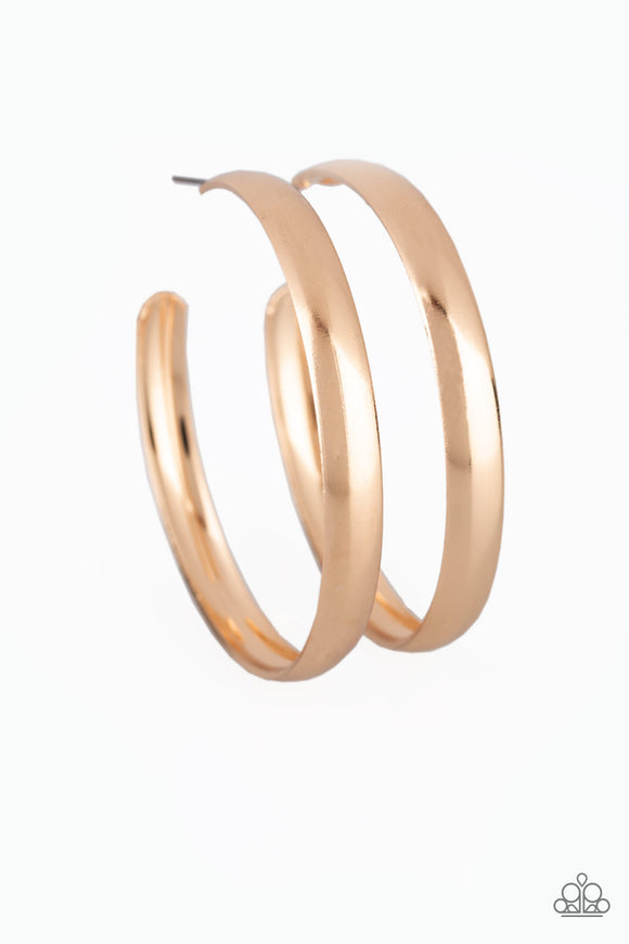 A Double Feature - Gold Hoop Earrings #278