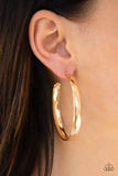 A Double Feature - Gold Hoop Earrings #278