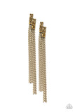 Radio Waves - Brass Earrings #321