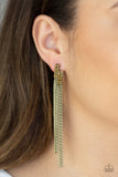 Radio Waves - Brass Earrings #321