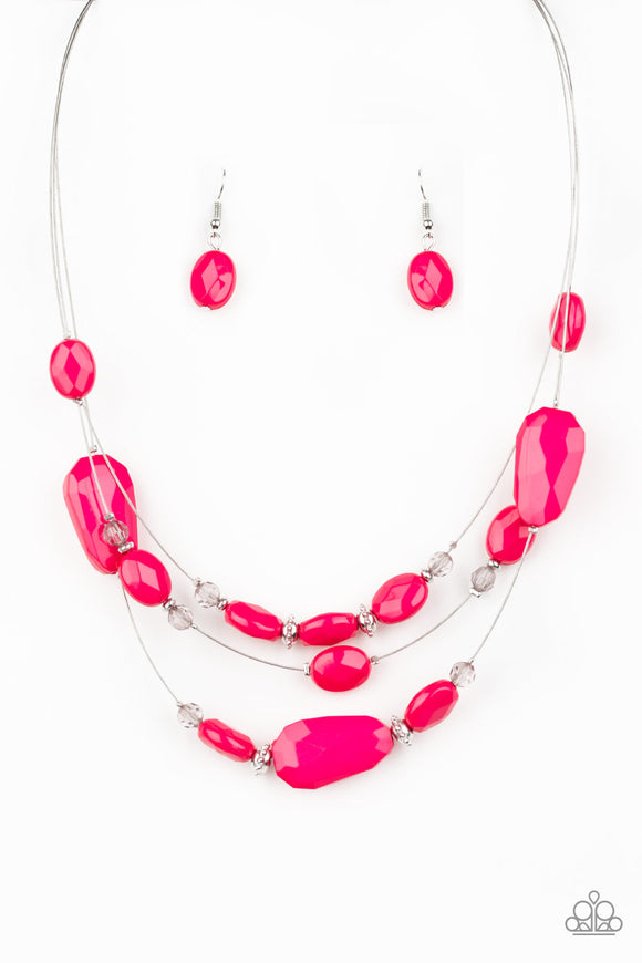 Radiant Reflections - Pink Necklace #366