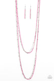 What A COLORFUL World - Pink Necklace #364