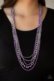 Industrial Vibrance - Purple Necklace #318