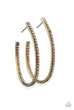 Globetrotting Glitter - Brass Earrings #427