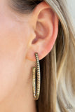 Globetrotting Glitter - Brass Earrings #427