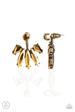 Stunningly Striking - Brass Earrings #440