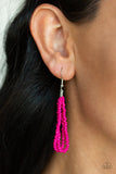 Congo Colada - Pink Seed Bead Necklace #299