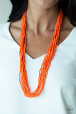 Congo Colada - Orange Seed Bead Necklace #298