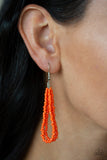 Congo Colada - Orange Seed Bead Necklace #298