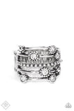 Rhinestone Studded Ritz - White #MM1221R
