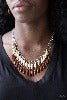 Beaded Boardwalk - Brown Necklace #114