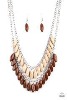 Beaded Boardwalk - Brown Necklace #114