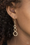 Bubble Bustle - Gold Earring #55
