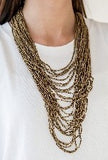 Dauntless Dazzle - Brass Necklace #023