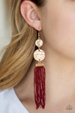 Lotus Gardens - Red Earrings #061