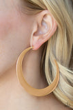 Moon Beam - Gold Hoop Earrings #168