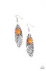 Quill Thrill - Orange Earrings #059