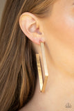 Way Over The Edge - Gold Earrings #272